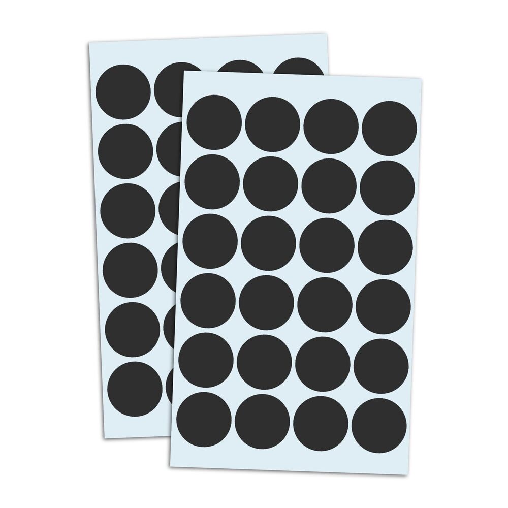 4342 1200 Pack, 1" Round Dot Stickers Circle Labels - Black